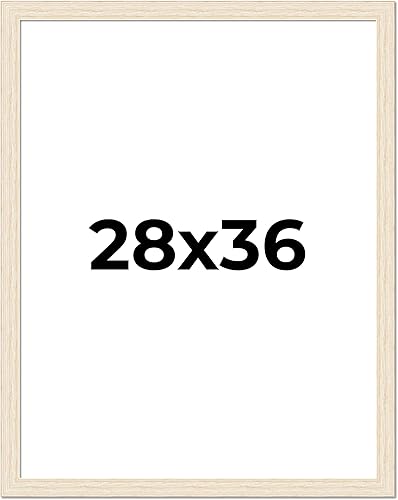 Vista 15 de Marco de fotos blanco de madera real de 19 x 19 pulgadas de ancho de 1.5 pulgadas Profundidad interior de 0.5 pulgadas Marco de fotos envejecido