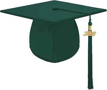 Unisex Adult Matte Graduation Cap Graduation Hat with Tassel Adjustable for High School and College