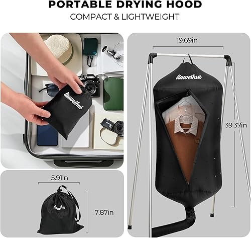 Miniatura 7 de Secadora de ropa portátil  Secadora de ropa de viaje  Ideal para pequeñas cargas de prendas ligeras, además de artículos pequeños como ropa interior