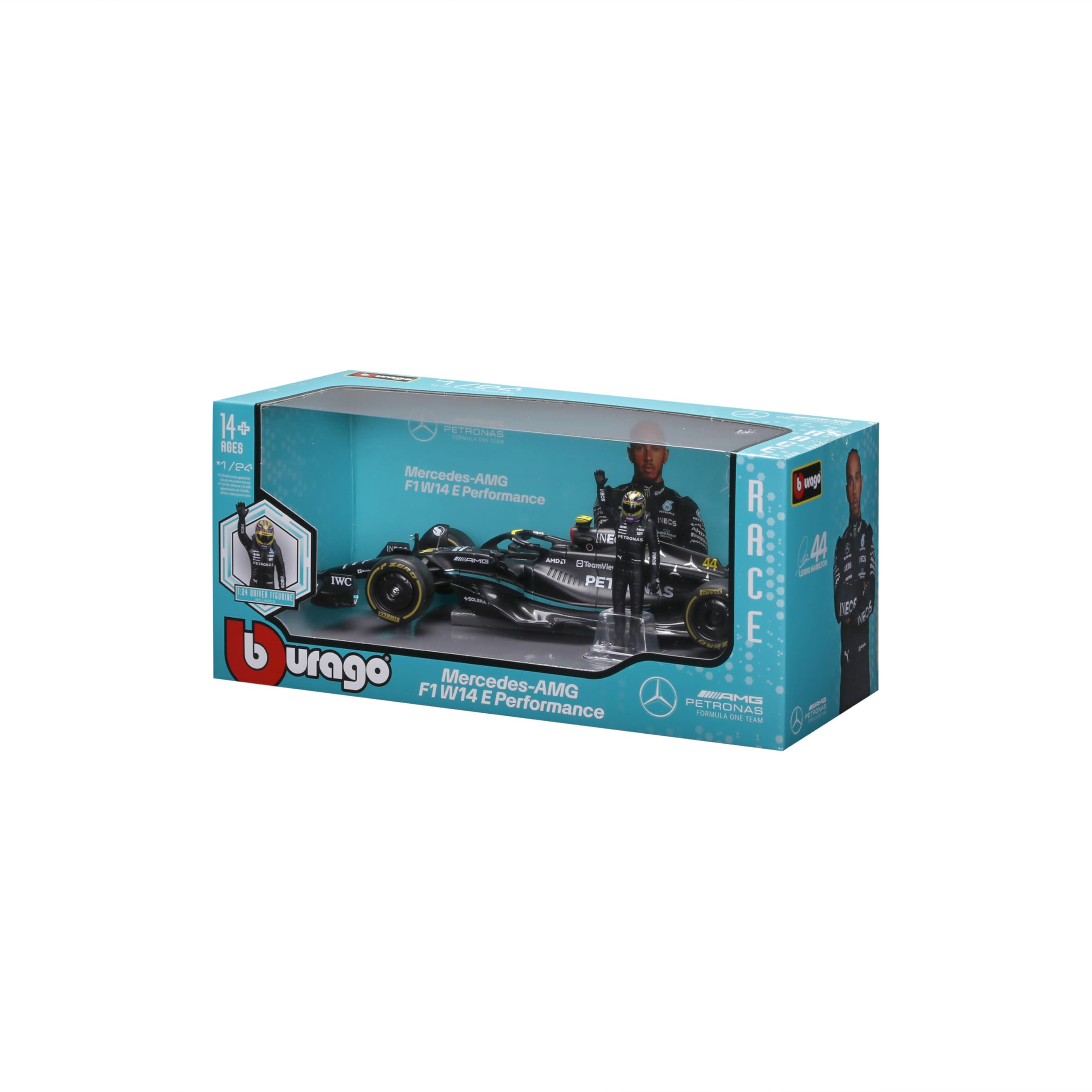 Amazon.com: Bburago 1:24 Race Mercedes-AMG Petronas W14 E