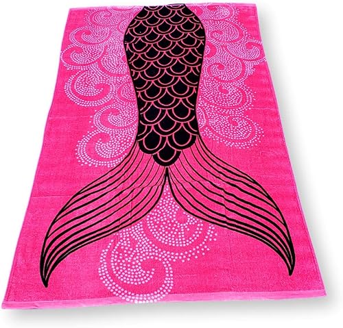 Miniatura 2 de 101 BEACH Summer Trendy - Toalla de playa grande con estampado de tortugas verdes nombre bordado