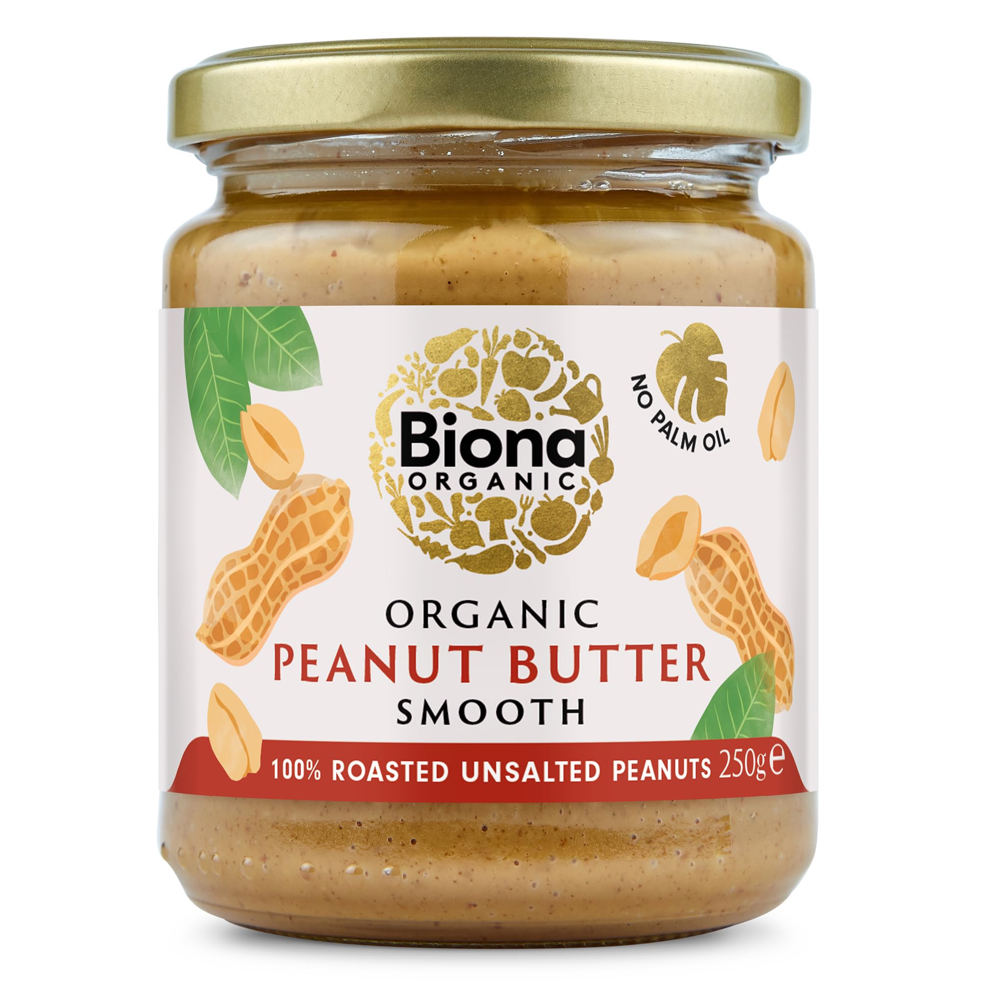 Biona Organic Peanut Butter Smooth No Salt, 500g