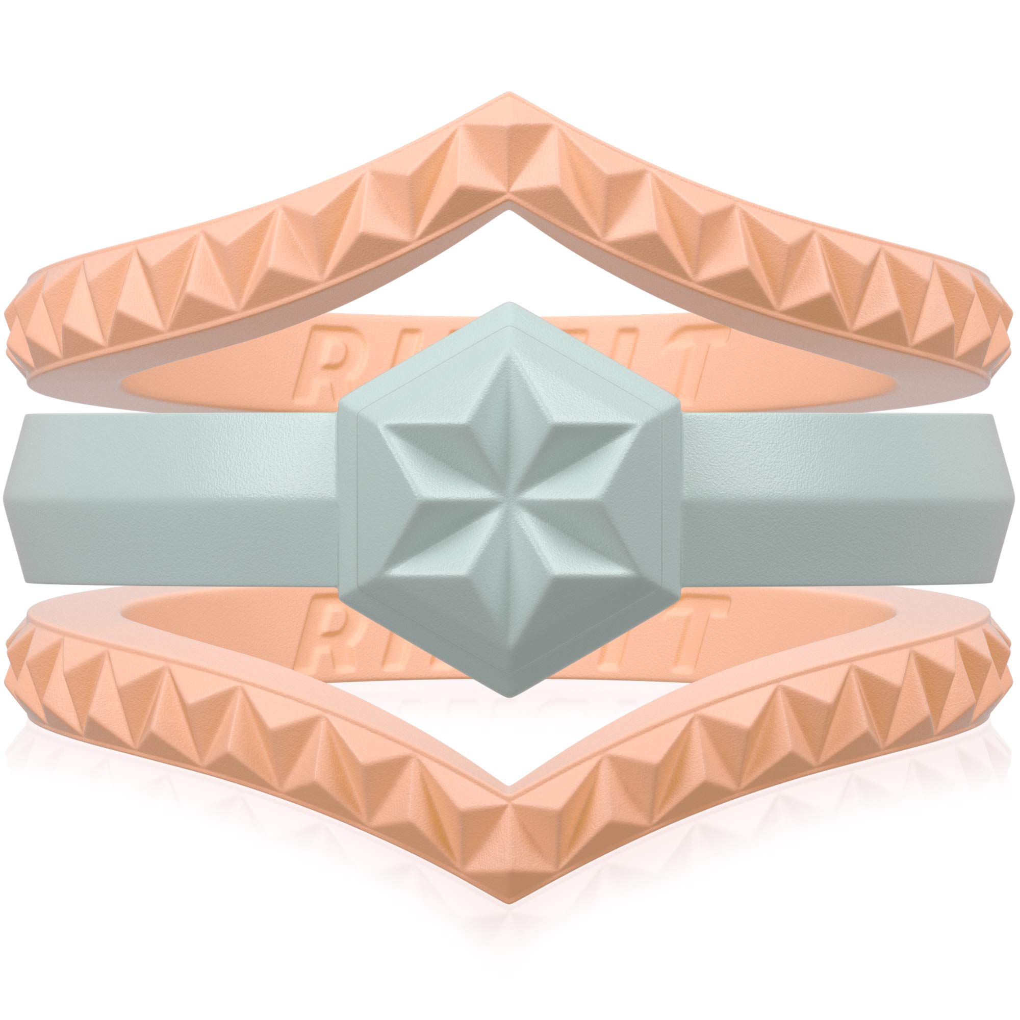 Rinfit Silicone Rings for Women - Rubber Wedding Bands Womens - Stackable Silicone Rings Couture - Patented Design