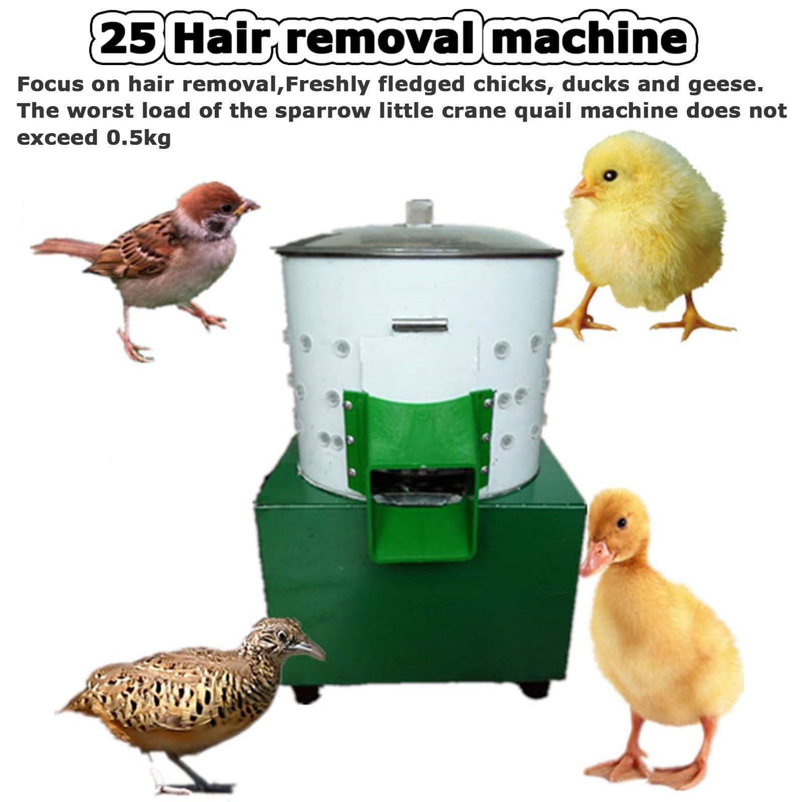 Desplumadora Automática, Desplumadora De Aves Pequeñas, con 110 Dedos Suaves, para Pájaros Pequeños, Palomas, Gorriones, Codornices, Pollitos De hasta 0,25 Kg