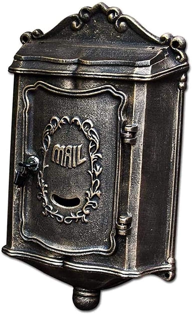 HTTGDGDH Post Box Mailboxes – Key Lock Drop Mail Box Medium Capacity ...
