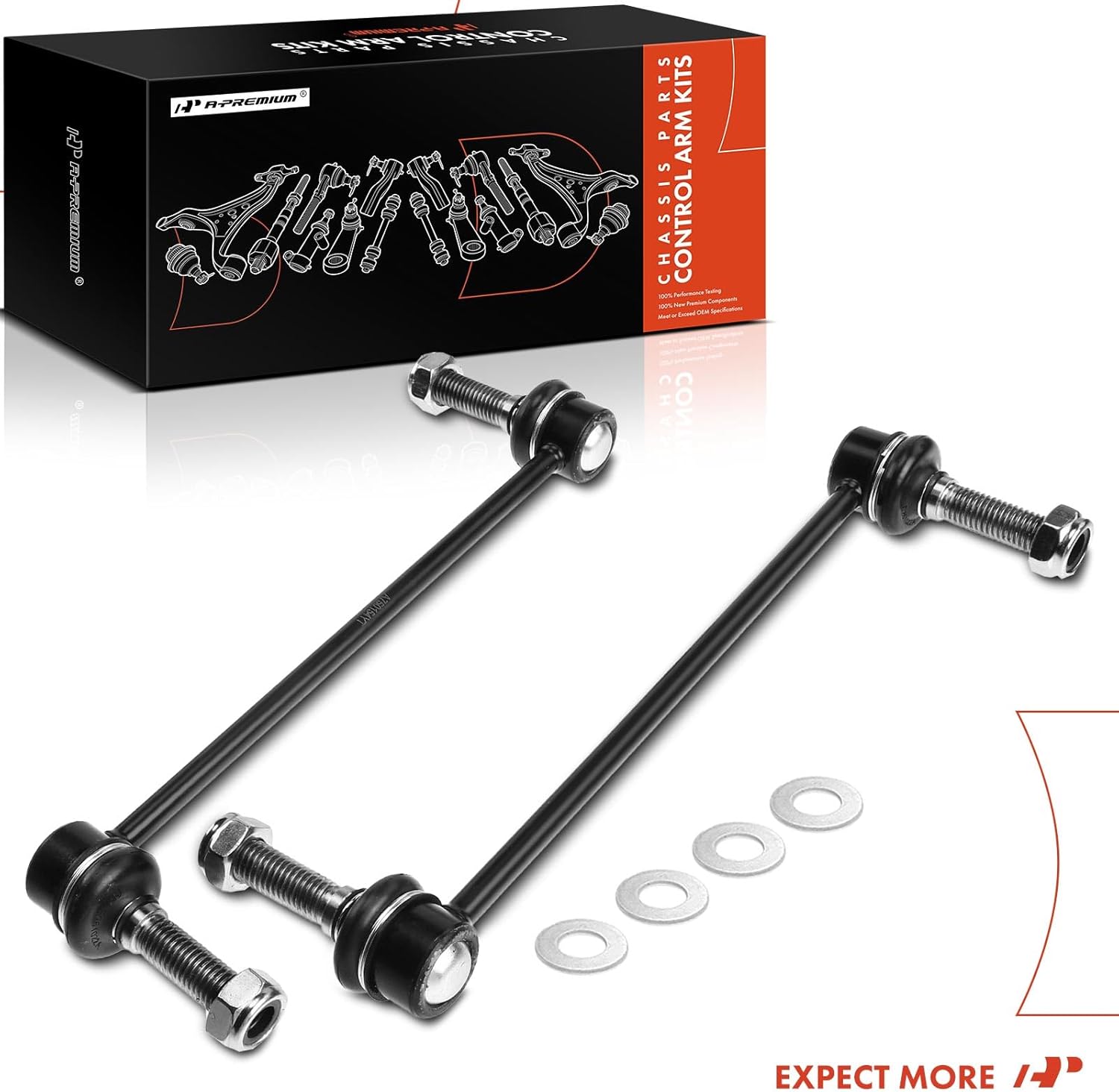 A-Premium 2 x Front Sway Bar Links Stabilizer Bar Links, Compatible with Dodge Charger 2007-2023, Challenger 2017-2022, Magnum 2005-2008, Chrysler 300 2005-2022, AWD Only