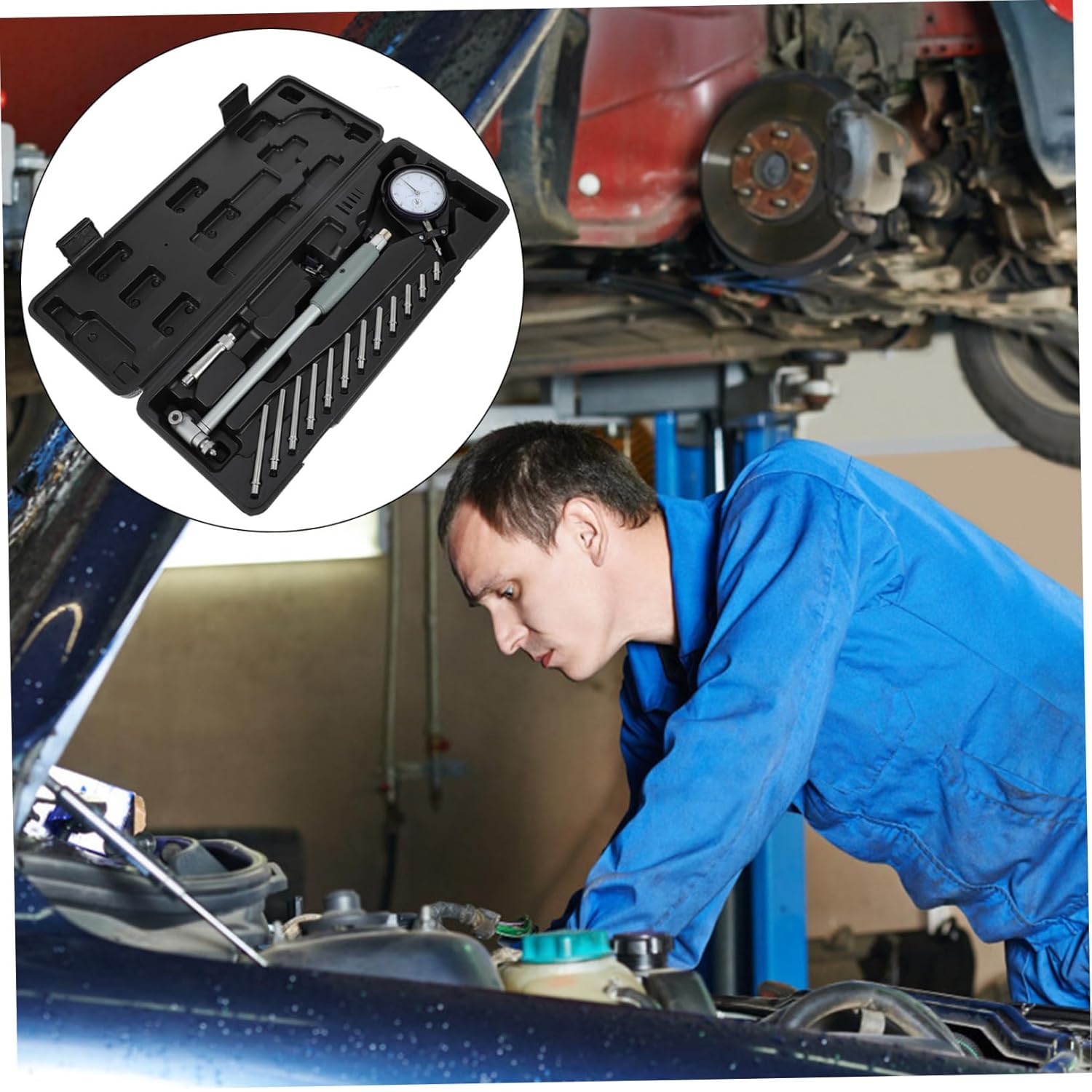 OUNONA Precision Manual Measurement Bore Gauge Tool for Inner Diameter Range Resolution Easy Operation Design for Automotive Repair