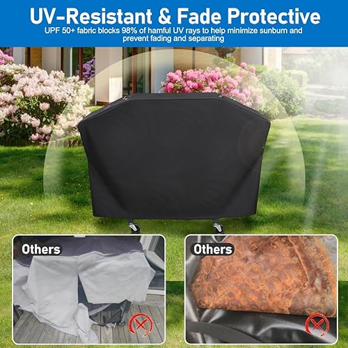 Miniatura 4 de Cubierta de parrilla resistente para Blackstone de 28 pulgadas con capucha, cubierta premium 5484 a prueba de roturas, cubierta plana para parrilla