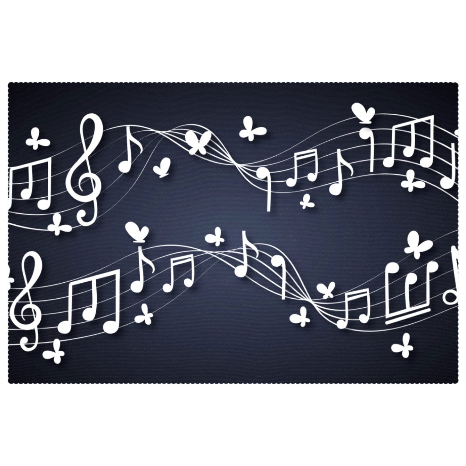 Lot de 4 sets de table musique et papillons idée déco maison