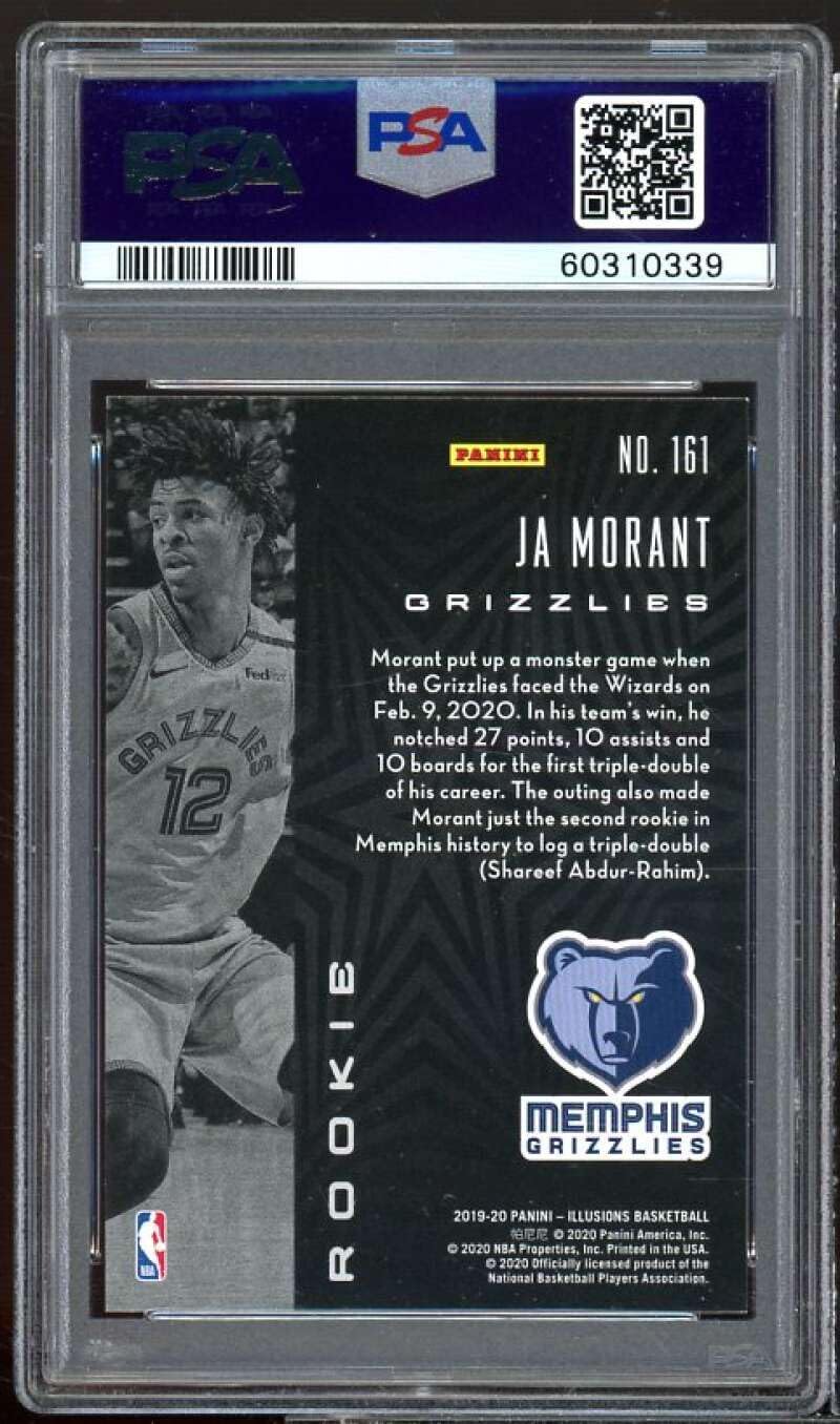 Ja Morant Rookie Card 2019-20 Panini Illusions #161 PSA 9