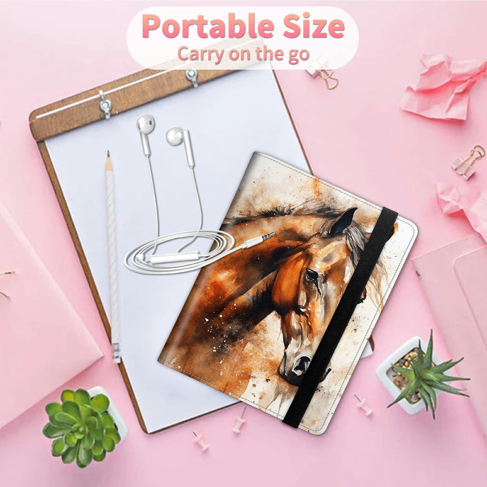 Pferde-Fotoalbum, 10 x 15 cm, 120 Taschen, Fotos mit starkem Gummiband, kleine Mini-Alben, Blattschutz, Ordner für Fotos, Album für Familie, Hochzeit, Baby, Damen, Herren, Urlaubsgeschenk