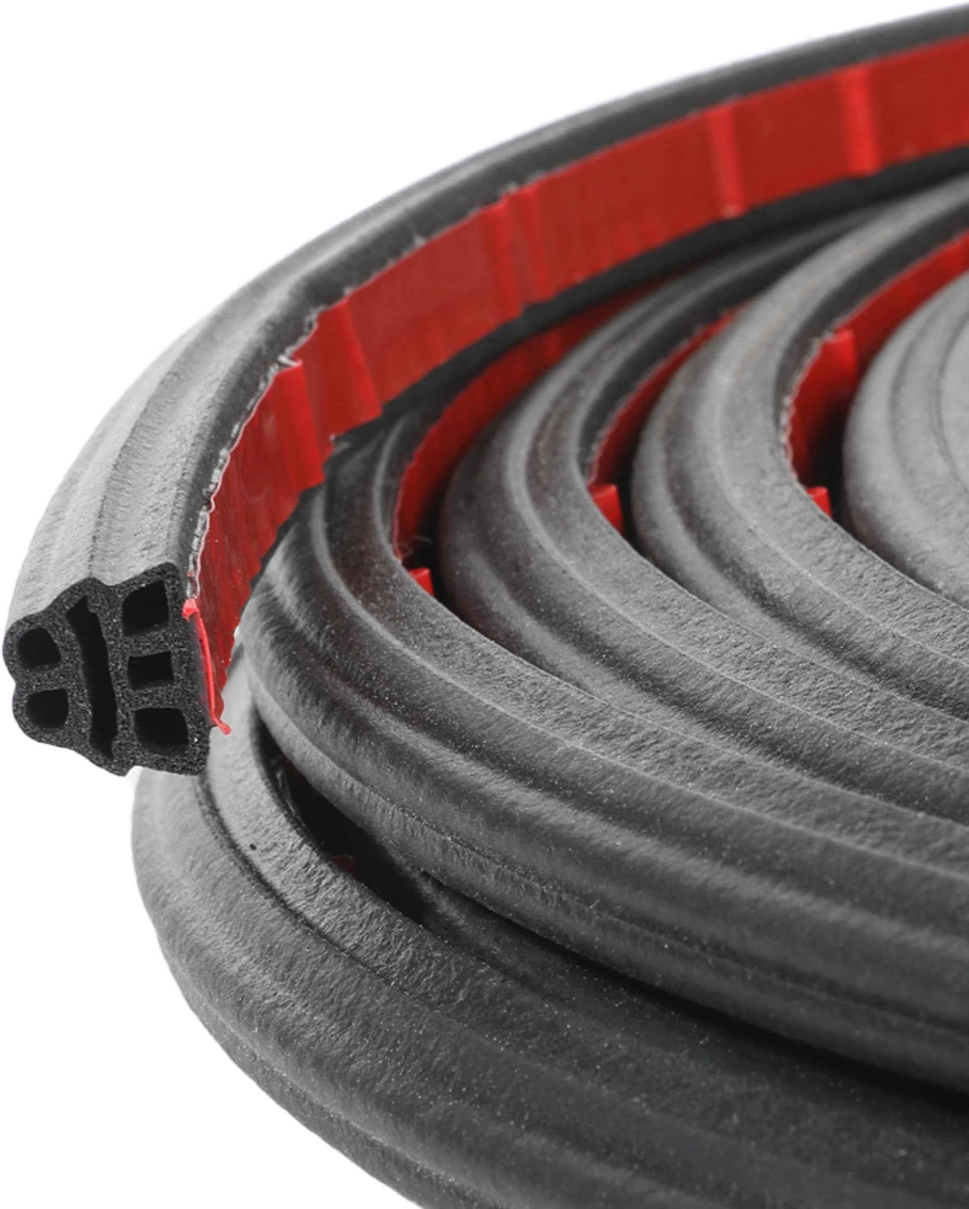 33FT Car Door Seal Strip,Rubber Seal Strip,Automotive Weather Stripping,Car Accessories Car Weather Stripping,Self Adhesive Car Door Rubber Seal Strip,Fit Most Car Truck SUV RV Door Frame