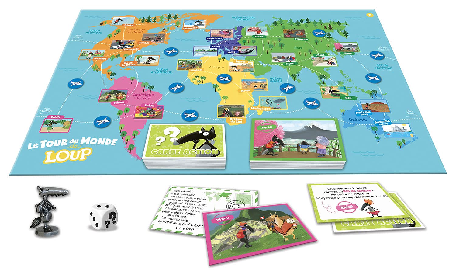 Grand jeu - le tour du monde de loup - le jeu