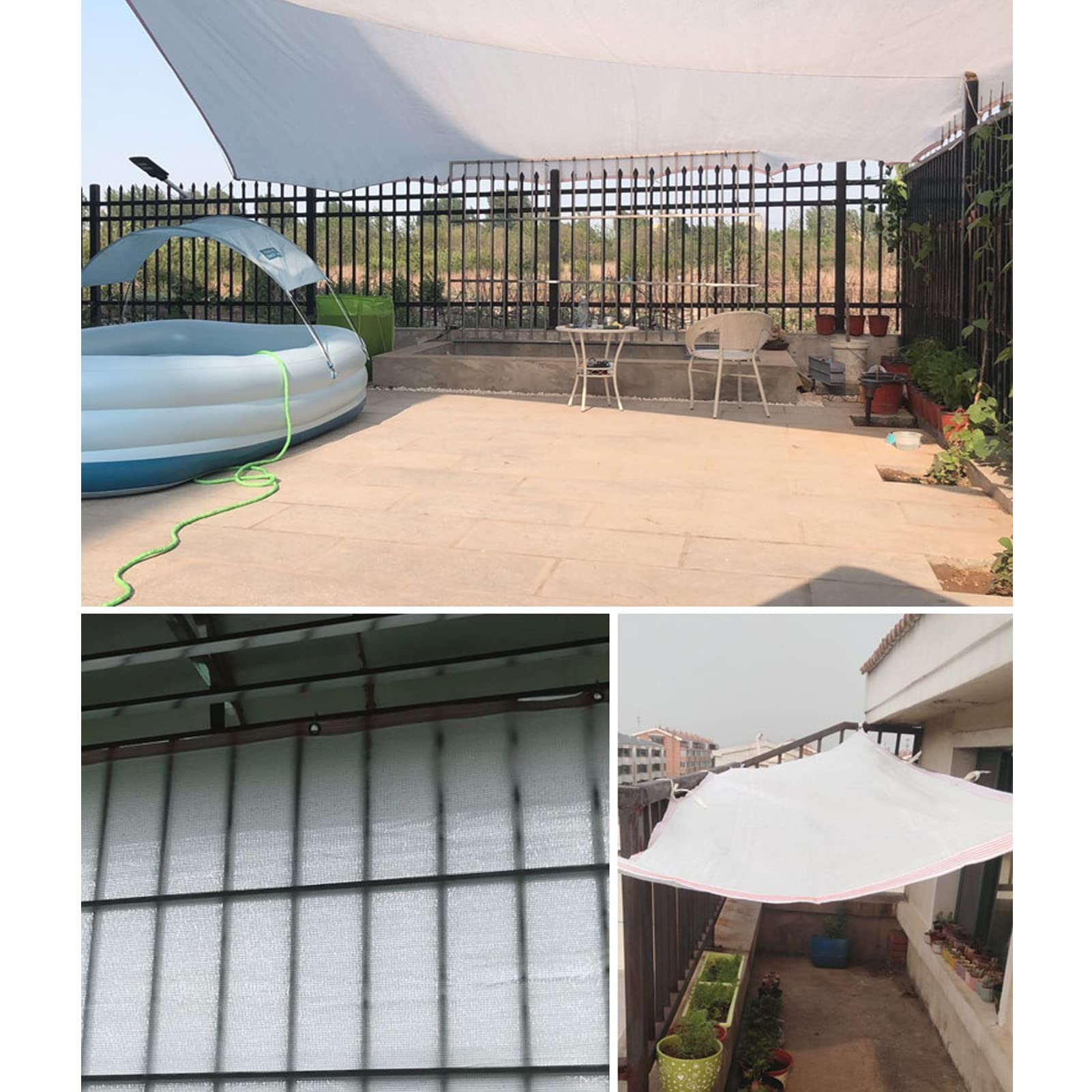 Red De Sombra Para Invernadero,85% Resistente A UV Bloqueador Solar Sombra Paño,Malla Sombreo,Vela De Sombra Con Ojales,Toldo, Para Planta Del Jardín De Flores Barn Patio (6x8m/19.7x26.2ft)