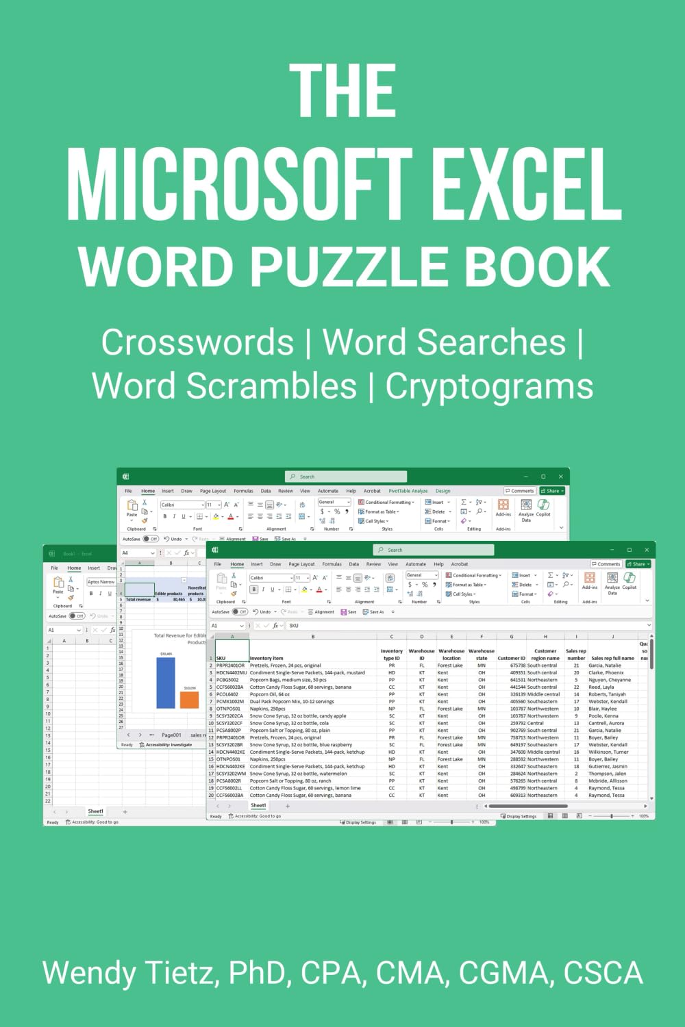 The Microsoft Excel Word Puzzle Book: Crosswords | Word Searches | Word Scrambles | Cryptograms