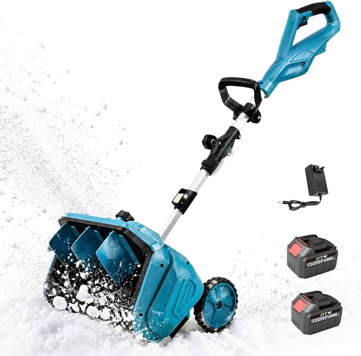 Pelle à Neige sans Fil, Souffleuse à Neige Électrique avec Roues