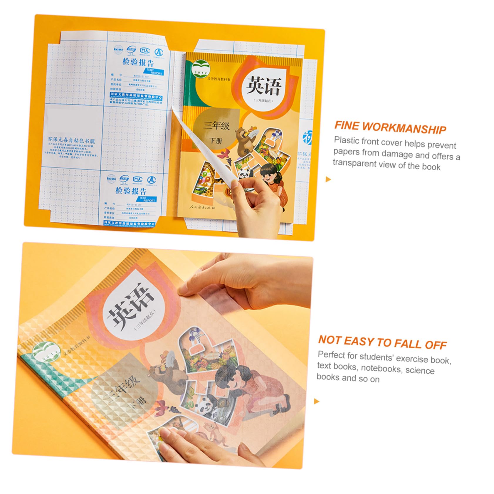 ARTIBETTER 3 Ensembles Lot De Protège Autocollants Couverture Souple Résistante Aux Rayures Protège Cahiers Couverture Auto Adhésive Facile À Poser Pour Étudiants Et Scolaires 30 Pièces * 3
