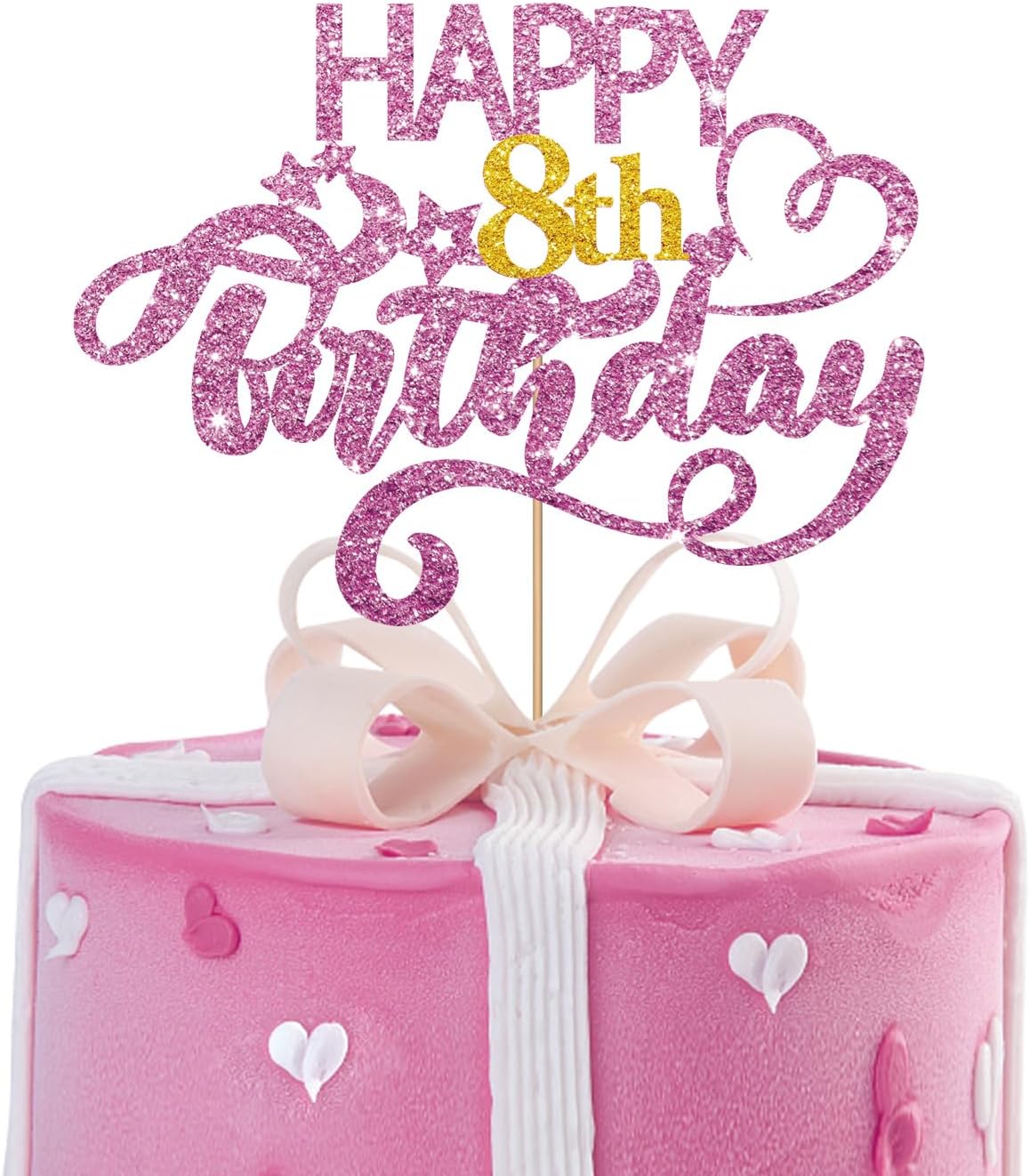 amazon-pink-glitter-happy-8th-birthday-cake-topper-eight-years