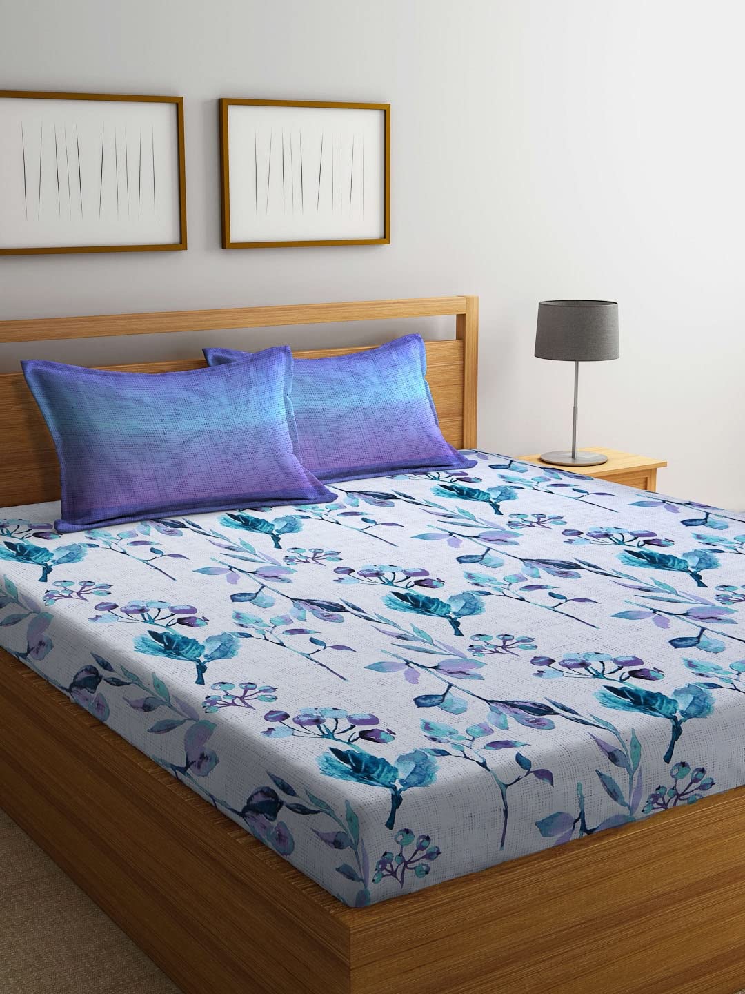 Buy Bombay Dyeing Celsia 144TC One Queen Size Bedsheet 224cm x 254cm