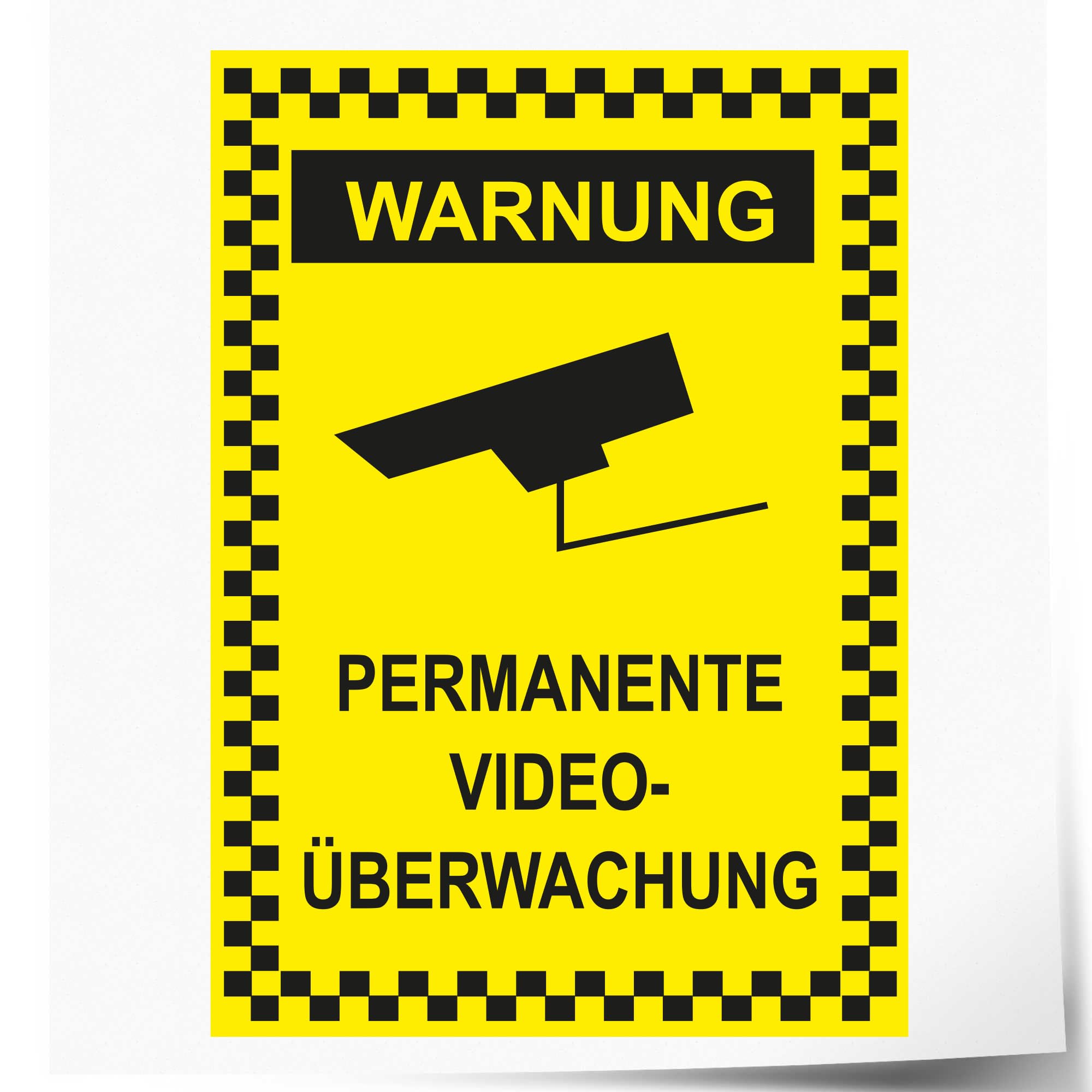 Autocollant caméra de surveillance 594x840 mm pour la protection de votre hôtel