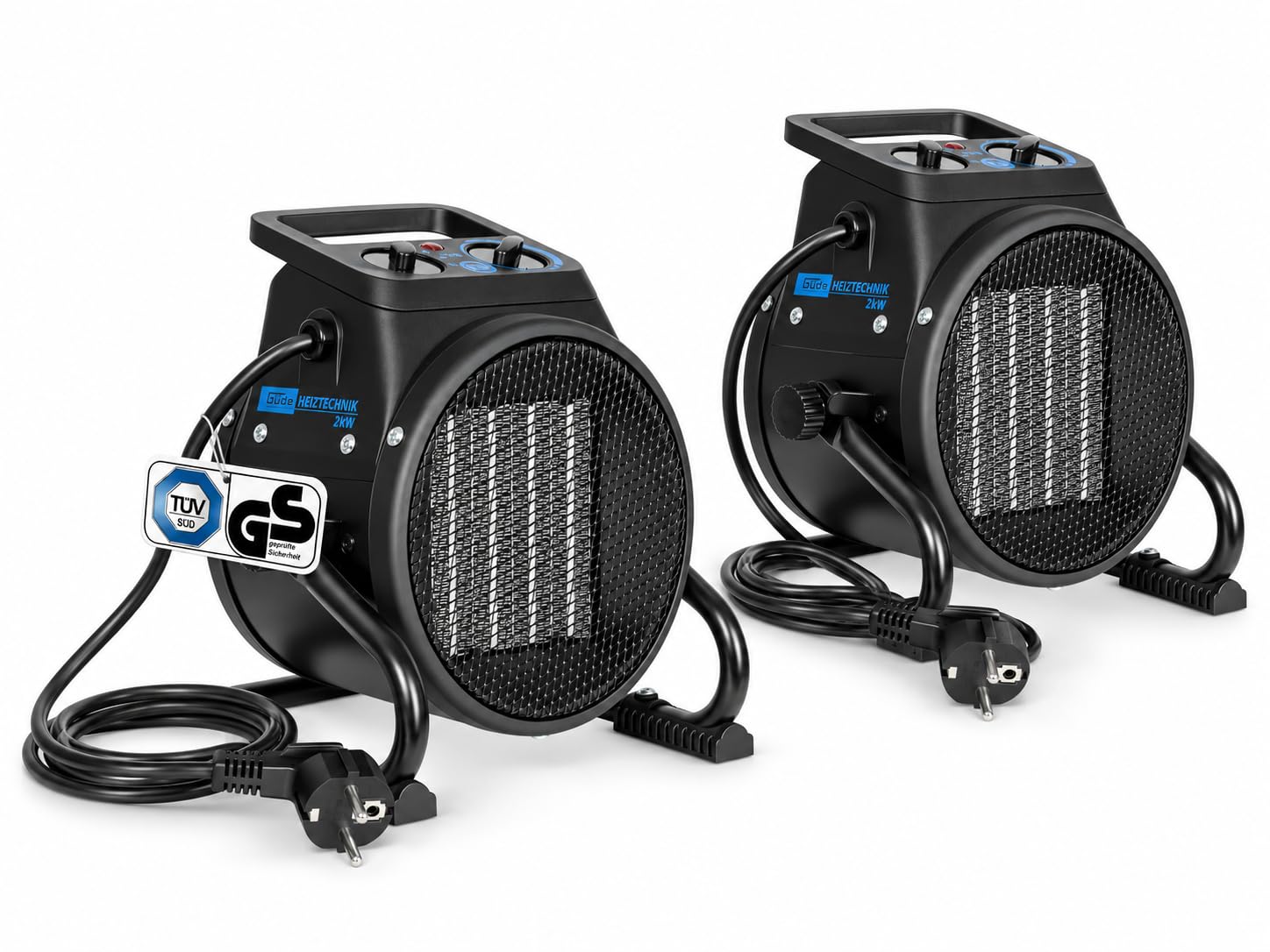 Güde Elektroheizer GEH 2000 P 2er - 230 Volt, 2 Heizstufen 1 kW / 2 kW