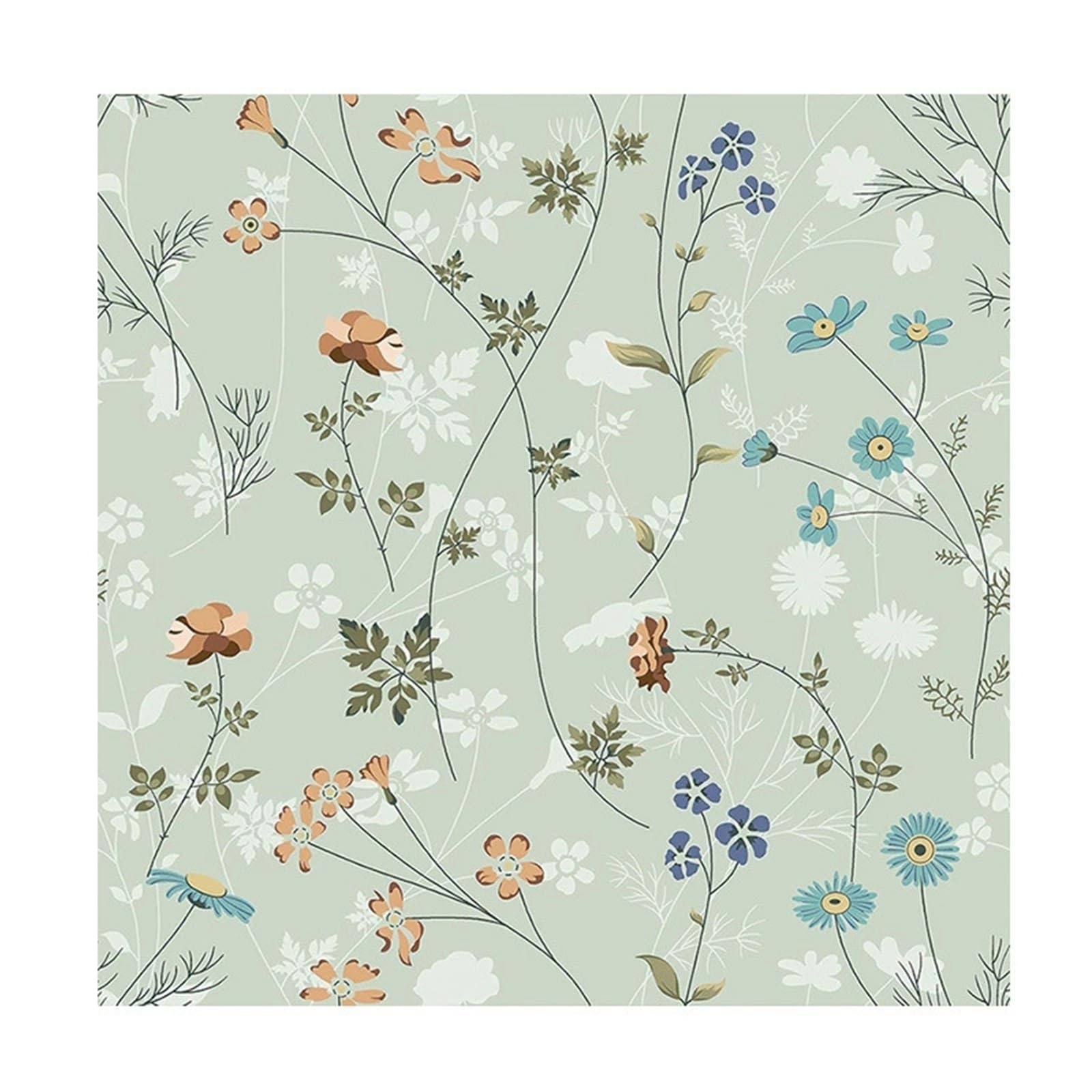 Zynqra L Flora Pee And Stick Wallpaper,Pee And Stick,Viny,For Bathroom Bedroom(,L300cm/118.1In*W44cm/17.3In)
