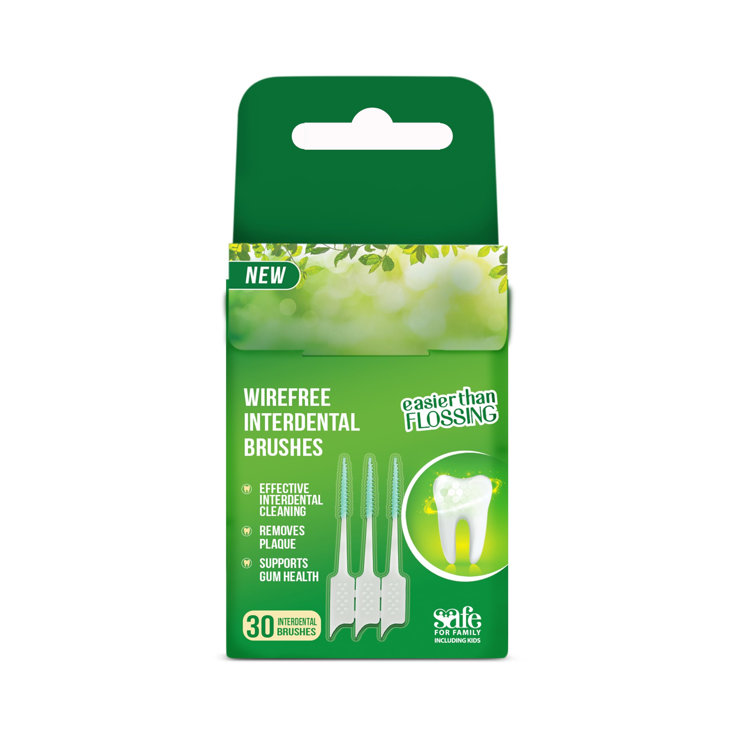 Bentodent Biodegradable Wirefree Interdental Brushes Sticks Pack of 30 -Eco-Friendly Oral Care Solution for Gentle and Effective Teeth Cleaning,Brushes for Optimal Oral Hygiene and Fresh Breath