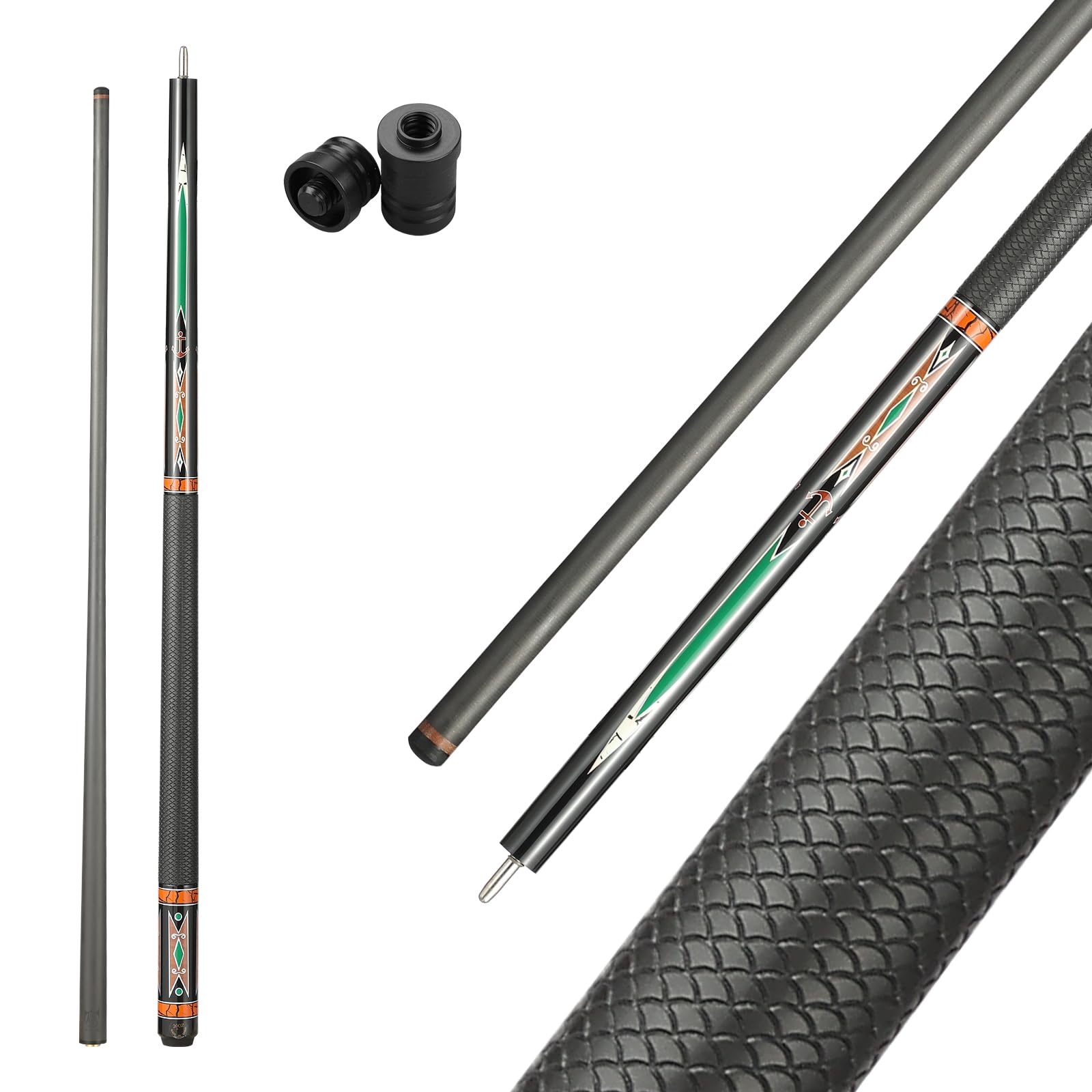 CROWN ME Carbon Fiber Pool Cue Stick, Billiard Carbon Fiber cue, Weight 20OZ Cue Stick, Pool Table Sticks