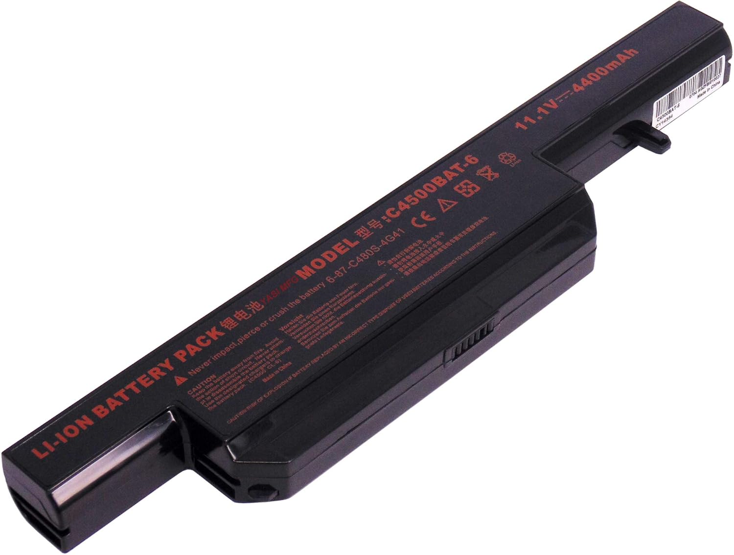 11.1V 4400mAh 48Wh Batteria C4500BAT-6 6-87-C450S-4R4 per Clevo C4100 ...