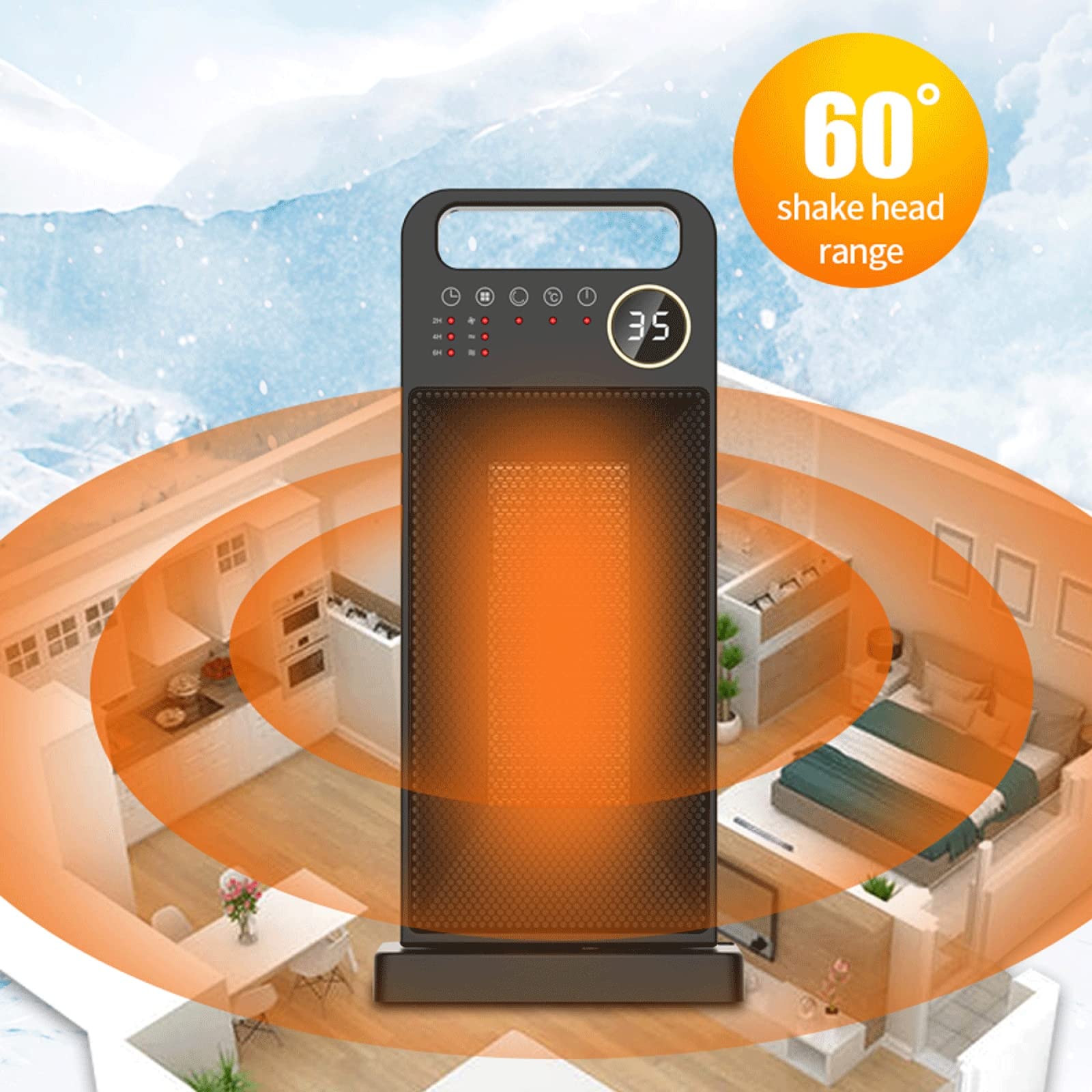 Calefactor Electrico Bajo Consumo, Tres Ajustes De Engranajes,Control Remoto Radiador Bajo Consumo Electrico, Facilitar El Ahorro De Energía Estufas Electricas Bajo Consumo Oficina Del Dormitorio