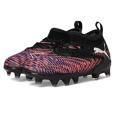 PUMA Kids Future 8 Match Firm Ground/Artificial Ground (Little Kid/Big Kid) Kids Shoes PUMA Black/PUMA White/Glowing Red