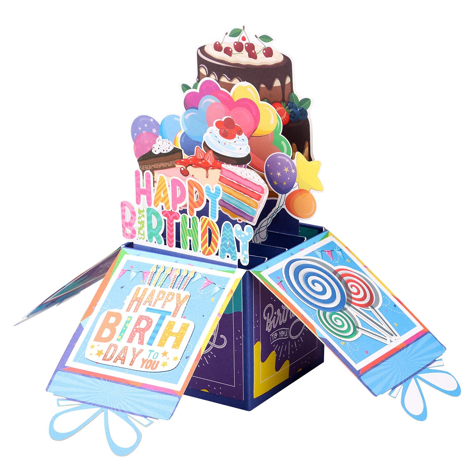 3d Pop Up Birthday Card Happy Birthday Greeting Cards Envelope ...