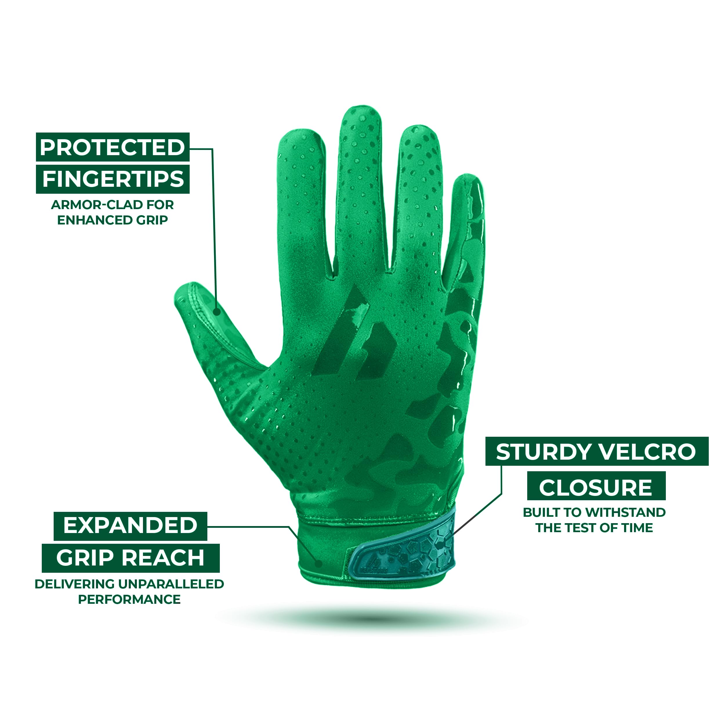 RPG1 Elite Gants de football pour homme – Gants de receveur larges – Adhérence supplémentaire – Tailles adultes et jeunes