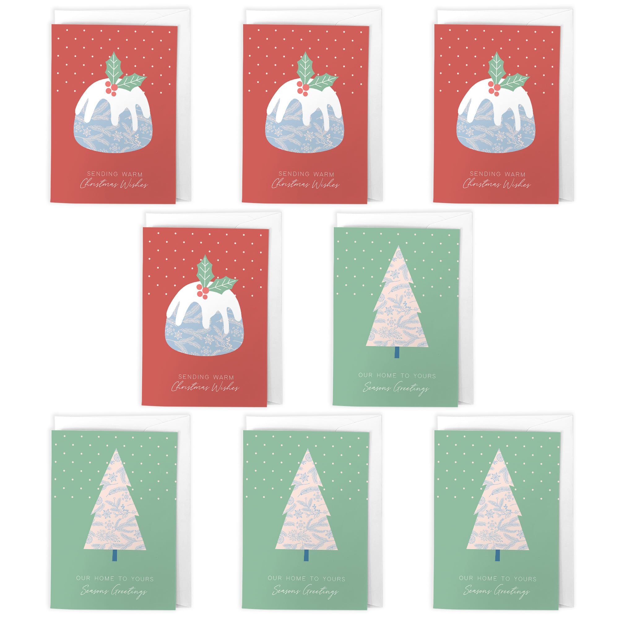 Artery8 - Greeting Cards - Set of 8 - Seasons Greetings - A6 Size