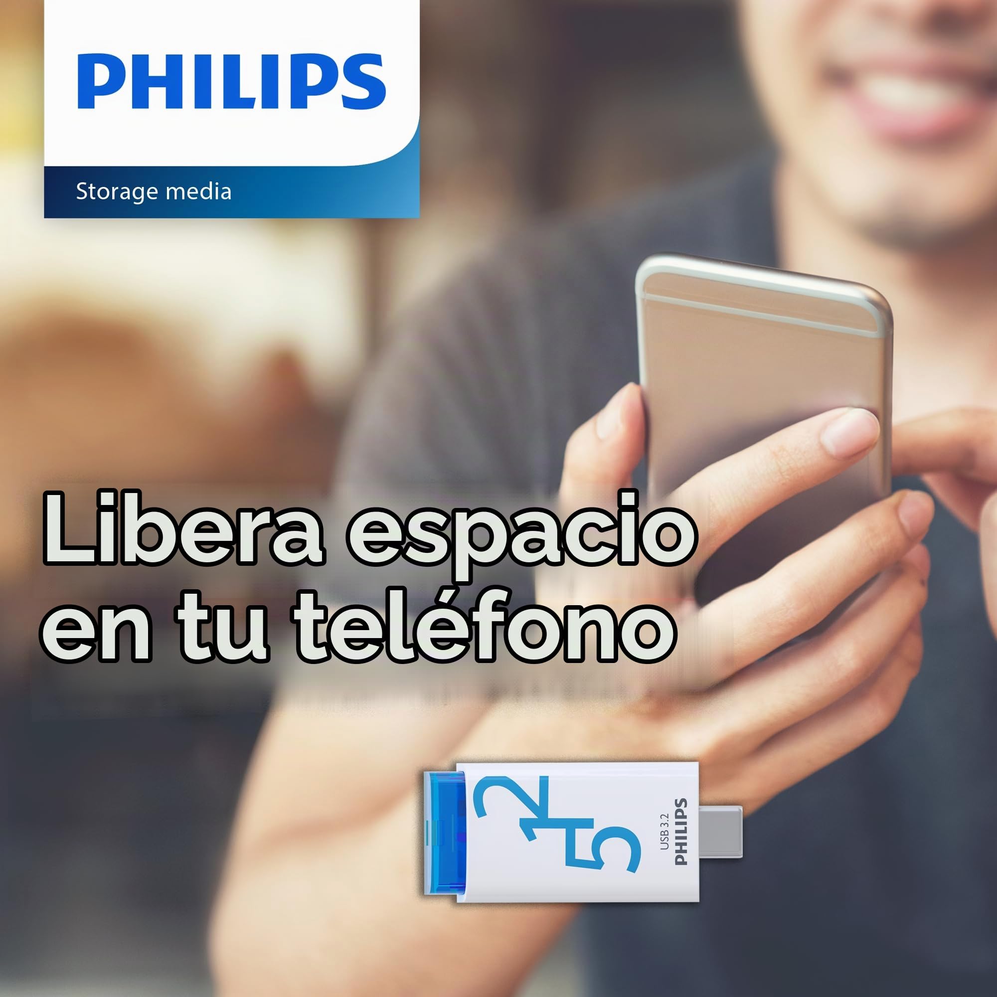 Philips Click Edition USB-C Stick USB 3.2 Gen 1 USB Flash Drive 64 GB para PC, portátil, Smartphone, Tableta con Puerto USB-C, Velocidad de Lectura de hasta 120 MB/s, 512 GB