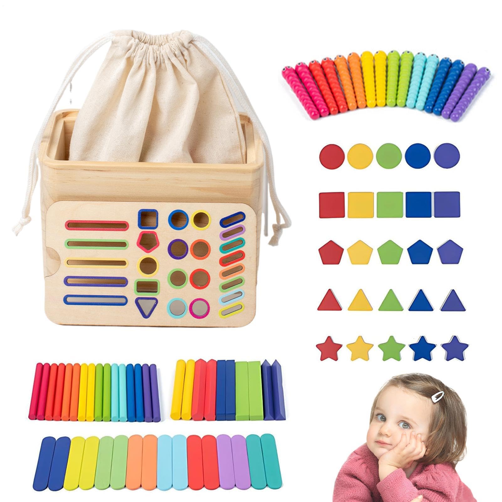 Clasificador De Formas De Pesca Interactivo De Madera Educativo Sensorial