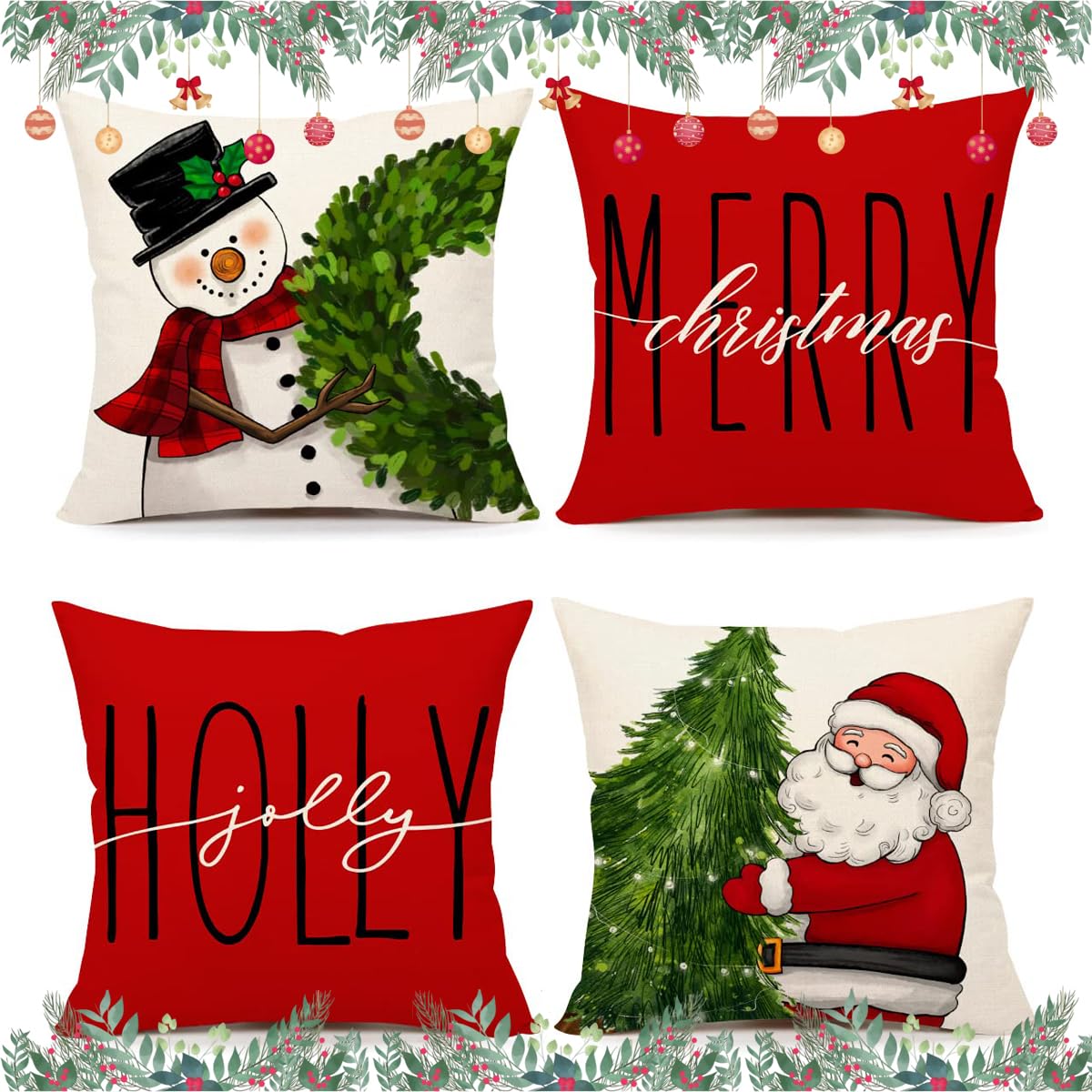 Cuscini Natalizi Decorativi Divano Natale Copricuscini Federe
