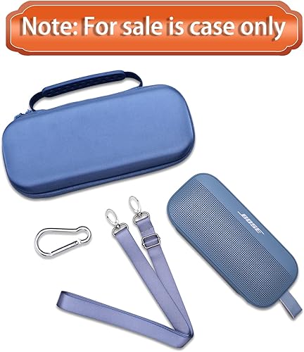 Miniatura 7 de LTGEM Funda para altavoz portátil Bose Soundlink Flex Bluetooth, bolsa de transporte protectora de viaje de almacenamiento duro, azul
