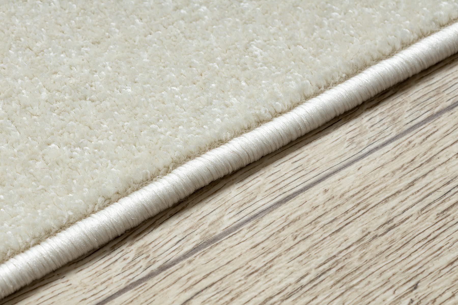 rugsx Tapis Couloir KARMEL Lisse - Tapis de Passage uni pour la Cuisine, Le Salon et Le Couloir - Blanc - 70x140 cm
