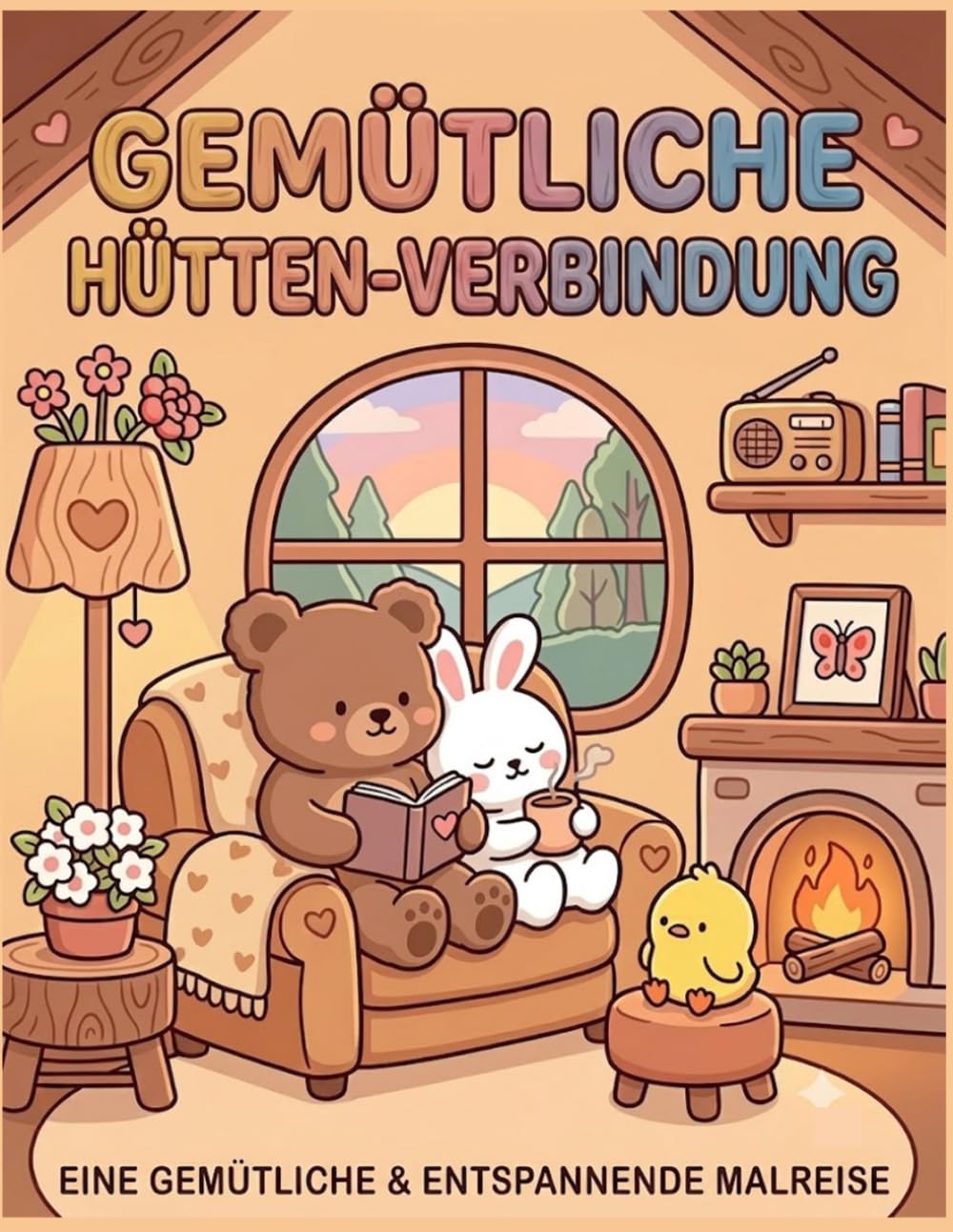 Gemütliche Hütten – Verbindung & Wohlfühlmomente zum Ausmalen | Süßes Malbuch für Kinder und Erwachsene voller Ruhe, Natur und Geborgenheit: ... Entspannung, Achtsamkeit und gemütliche Woh
