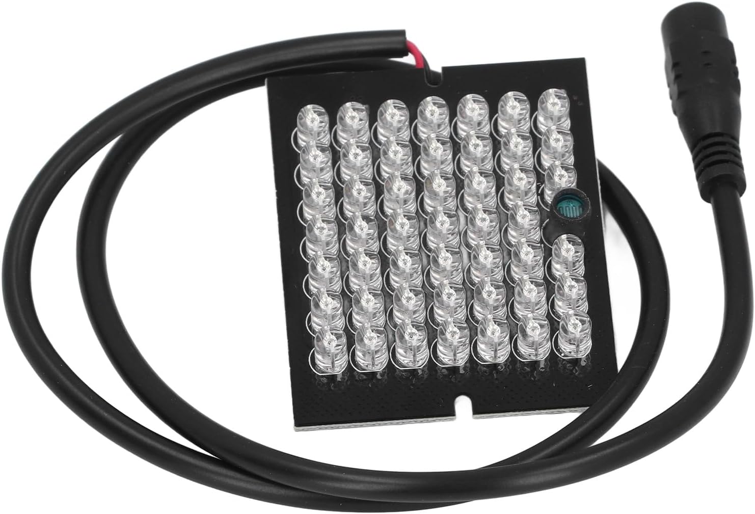 IR Camera LED Light Board 12VDC 48pcs 940nm with Light Sensor for CCTV Security Night Vision Indoor Monitoring Compact Infrared Fill Light Lamp Black No Power Adapter Included