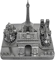 Vista 4 de París City Skyline Modelo 3D Landmark Réplica Cuadrado Plata 4 ½ pulgadas
