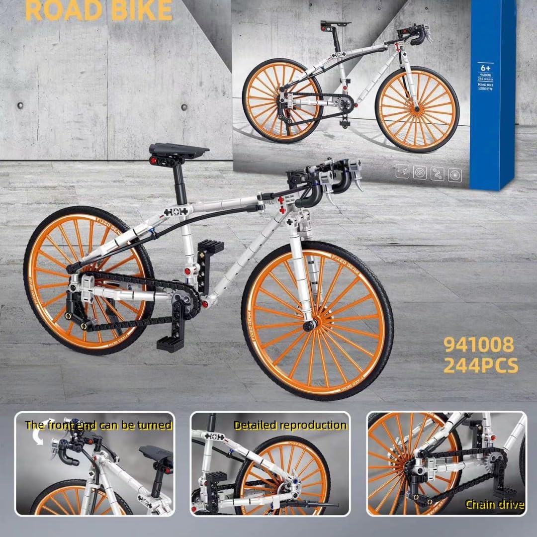 Unativer Bicycle Building Blocks Kit, 244 Pcs Road Bike Building Set - Image 4