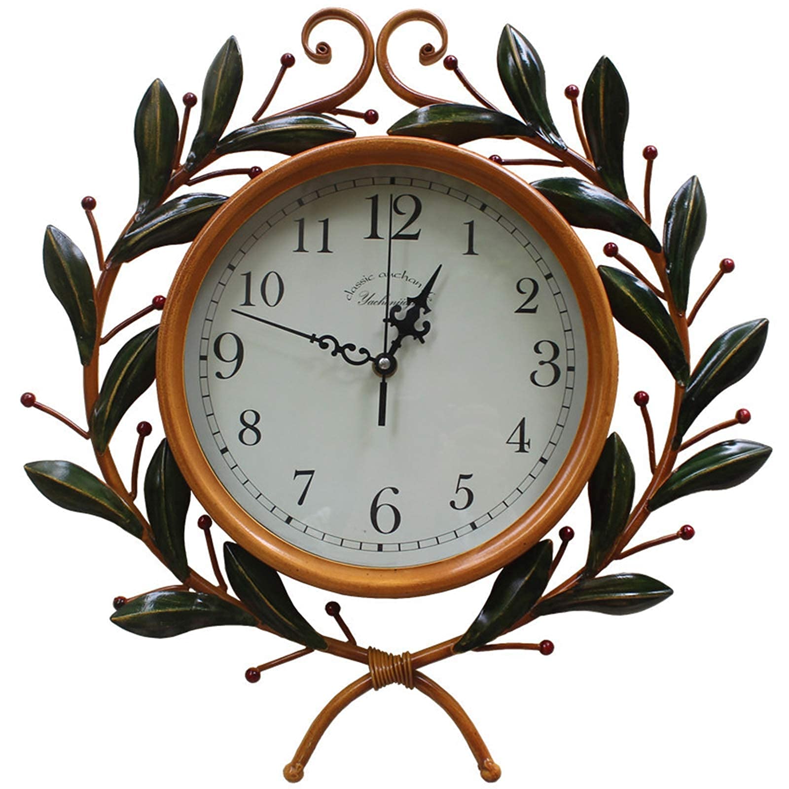 Horloge de Jardin Extérieur Grande Horloge Murale Rétro 16 Pouces