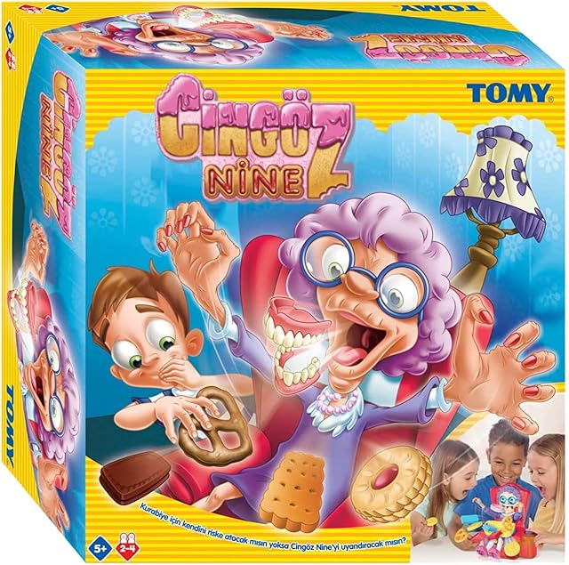 TOMY Greedy Granny Children's Action Board Game, Family and Preschool Kids Game, Action Game for Kids 4, 5, 6, 7, 8 Year Old Boys and Girls and Adults