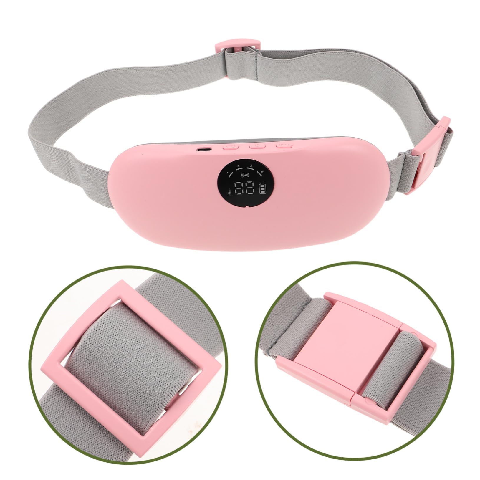 Cinturón Térmico para Cintura y Abdomen Masajeador con Calor Rápido Recargable Portátil para Alivio Menstrual y Calambres Cómodo para Mujeres y Niñas