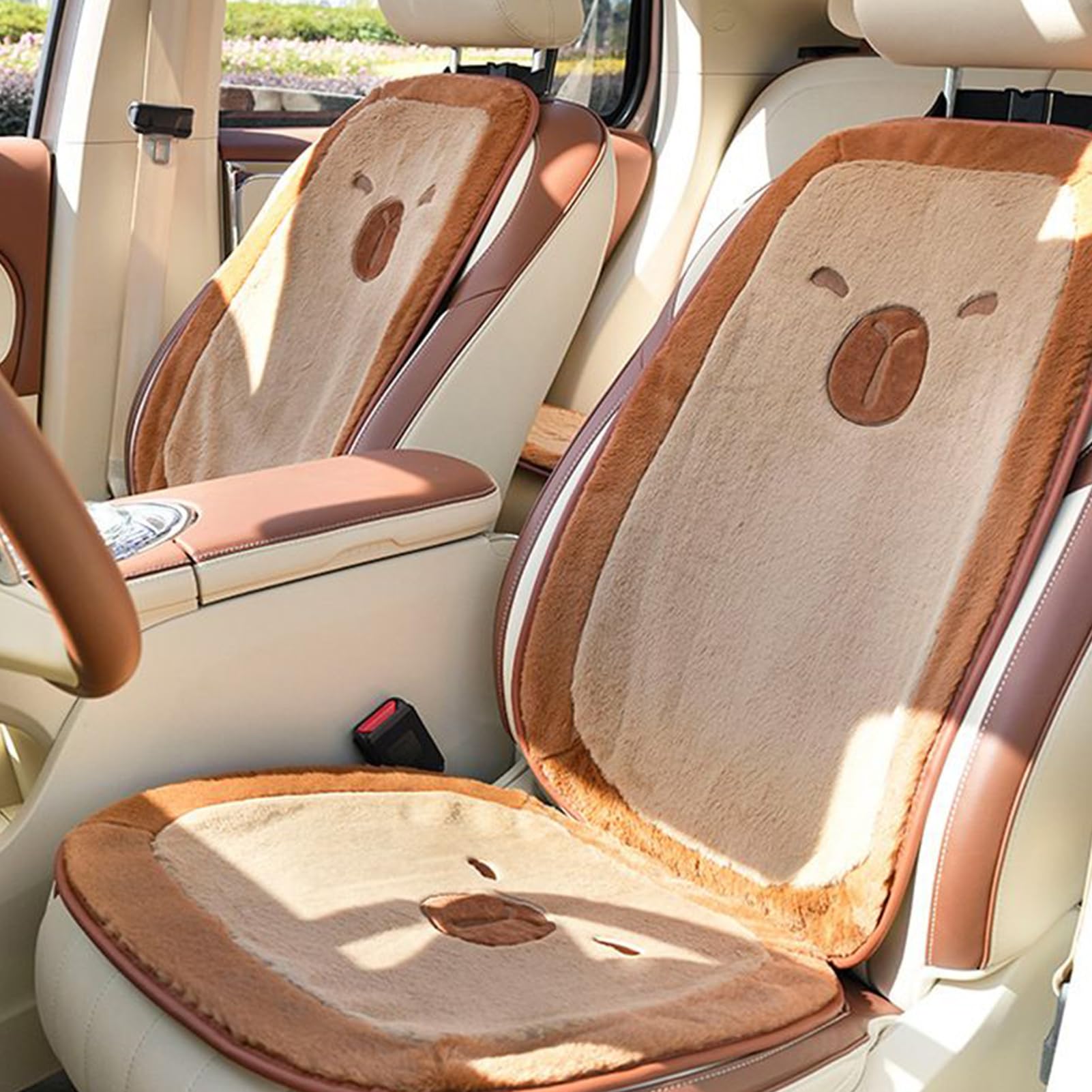 Cuscino per seggiolino auto | Protezione per seggiolino auto in peluche di Carpincho - Materasso confortevole per furgone camion viaggio su strada tempo di relax studio viaggio guida