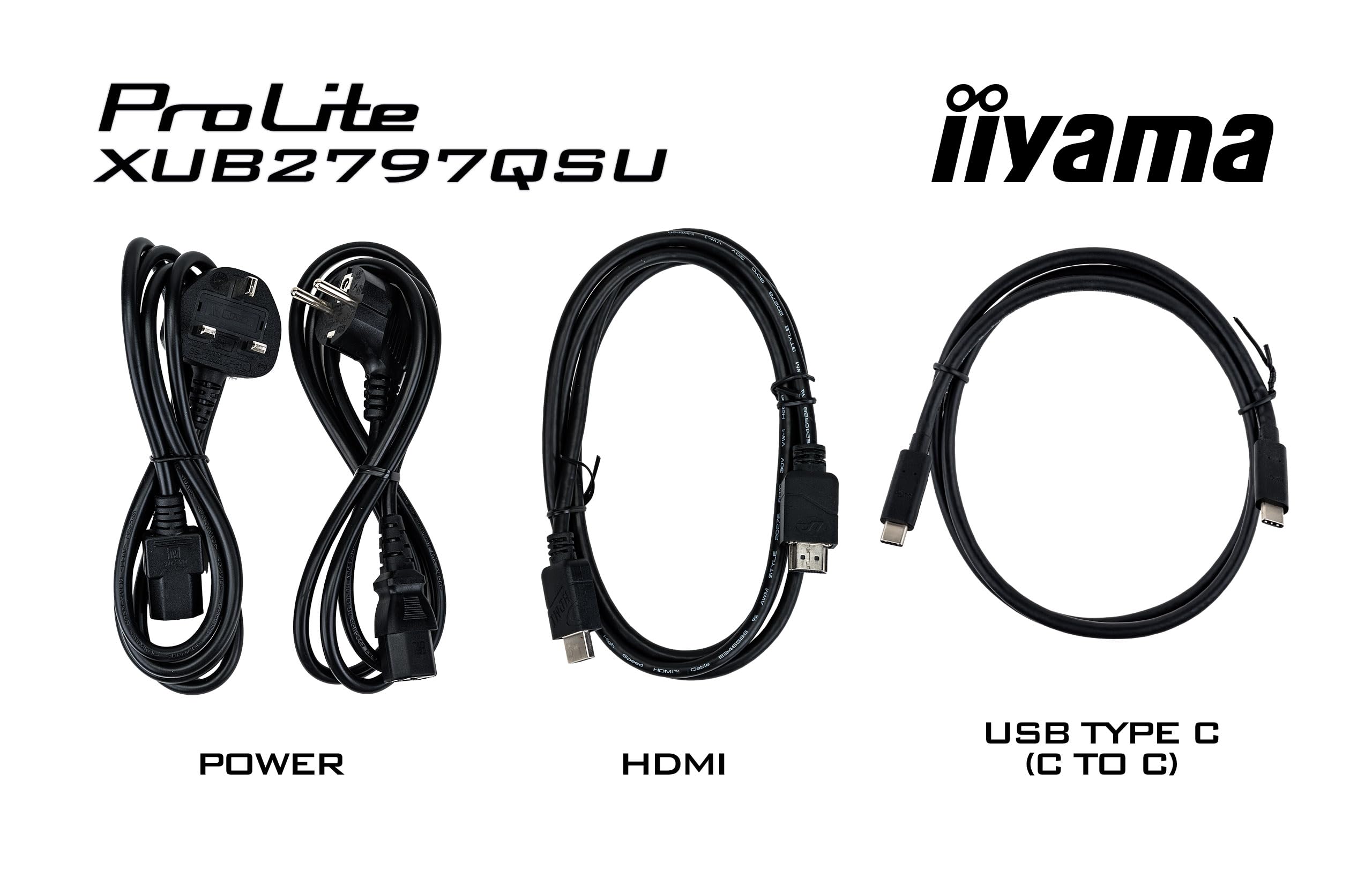 iiyama Ecran Prolite XUB2797QSU-W2, 27" Slim, IPS, 2560x1440@100Hz, 1ms, 300cd, 1300:1, HDMI/DP/USB, Haut-parleurs, réglable en Hauteur + Pivot, VESA 100x100, i-Style, Garantie 5 Ans sur site