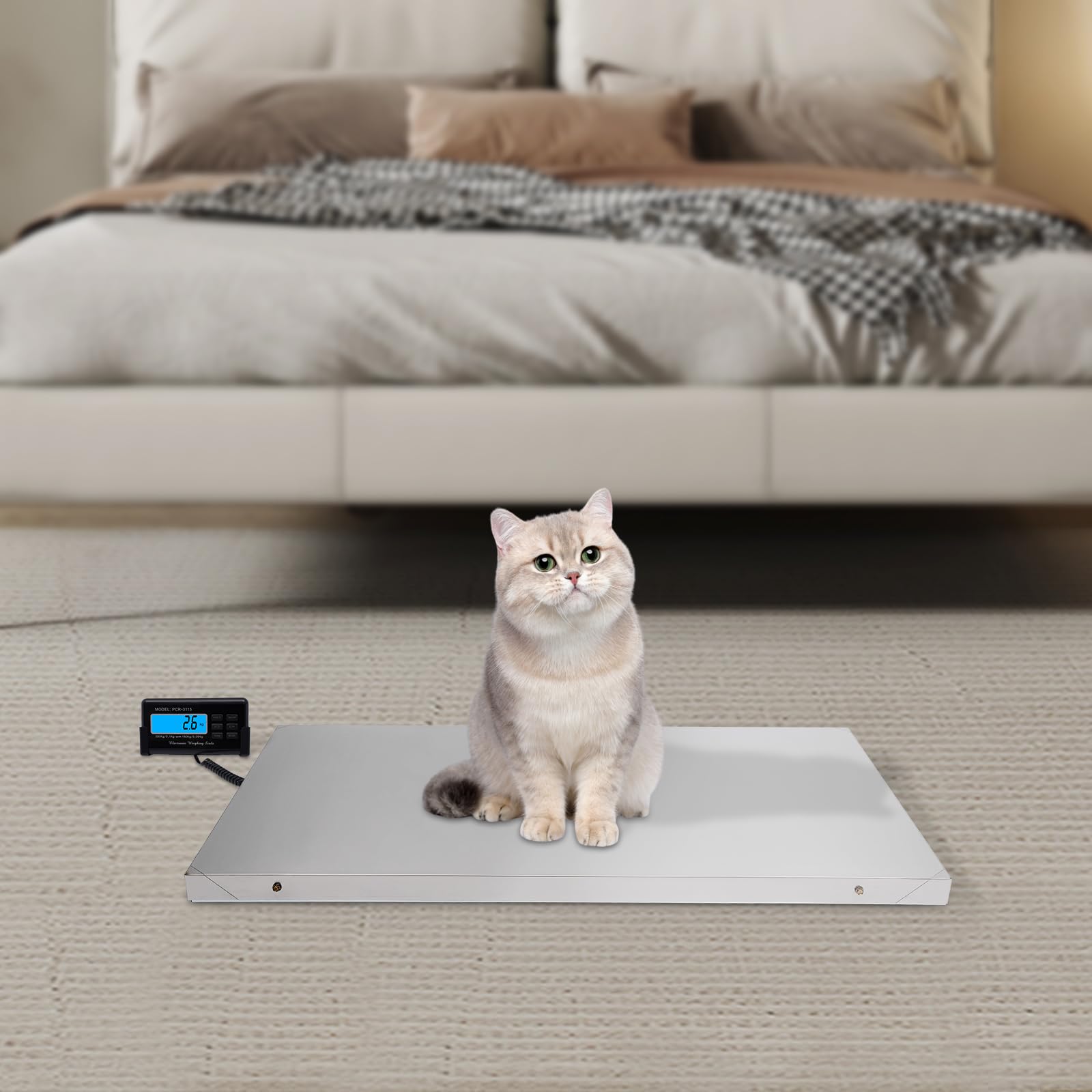 Digitale Paketwaage VeterinäRwaage GroßE Tierwaage Hundewaage Katzenwaage Plattformwaage Haustierwaage Elektronische Zwei Wiegemodi Starke WiegekapazitäT Geeignet FüR Tierhandlungen Tierkliniken