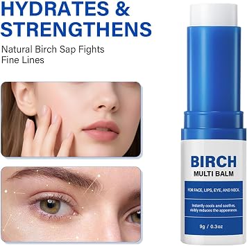 Balm for Eye Bags, Birch Multi Balm, Korean Collagen Moisturing Stick, Intensive Repair & Moisturizing Cream, Reduces Fine Lines & Dark Circles, Nourishes Cares For Delicate Eye Area (2)